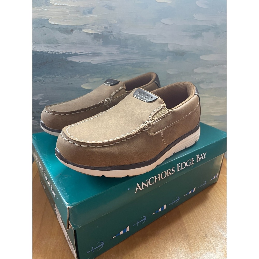 Anchors Edge Bay Alan 11-7 Tan Slip On Loafers Big Boy Size 1M
